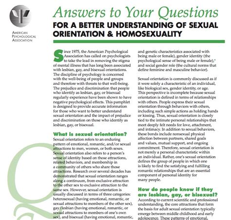 Understanding sexual orientation and homosexuality